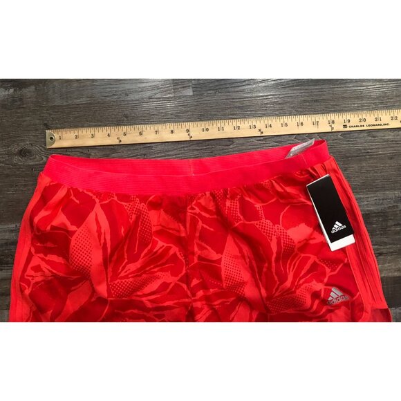 Adidas Running Womens XL Pink Floral Athletic 3" Shorts New with Tags - Picture 4 of 5